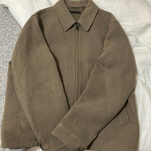 Uniqlo Green Short Zip Up Peacoat